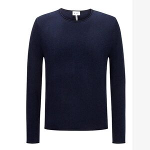 FTC Cashmere Men’s IT 48 US Medium Navy Round Neck Pullover Sweater Knit